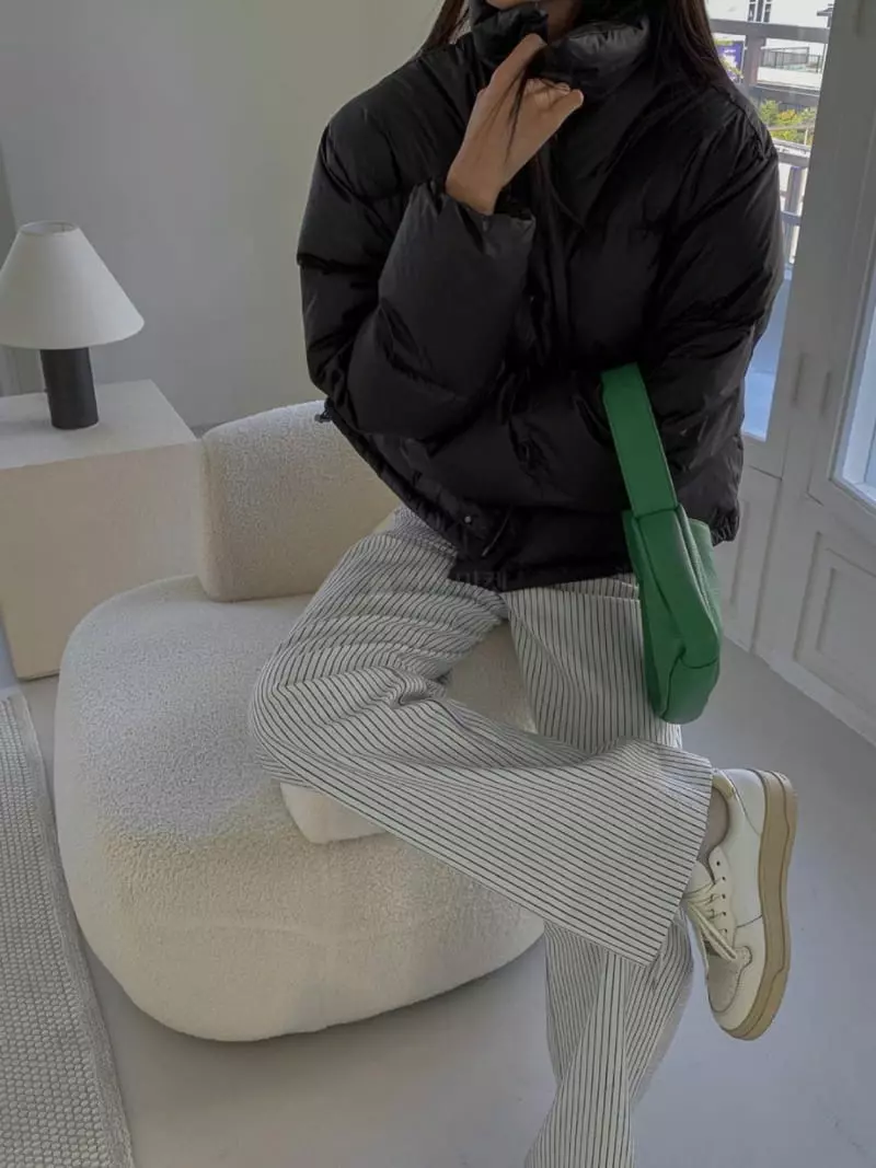 Better - Korean Women Fashion - #vintagekidsstyle - Turns Short Padding Jumper - 7
