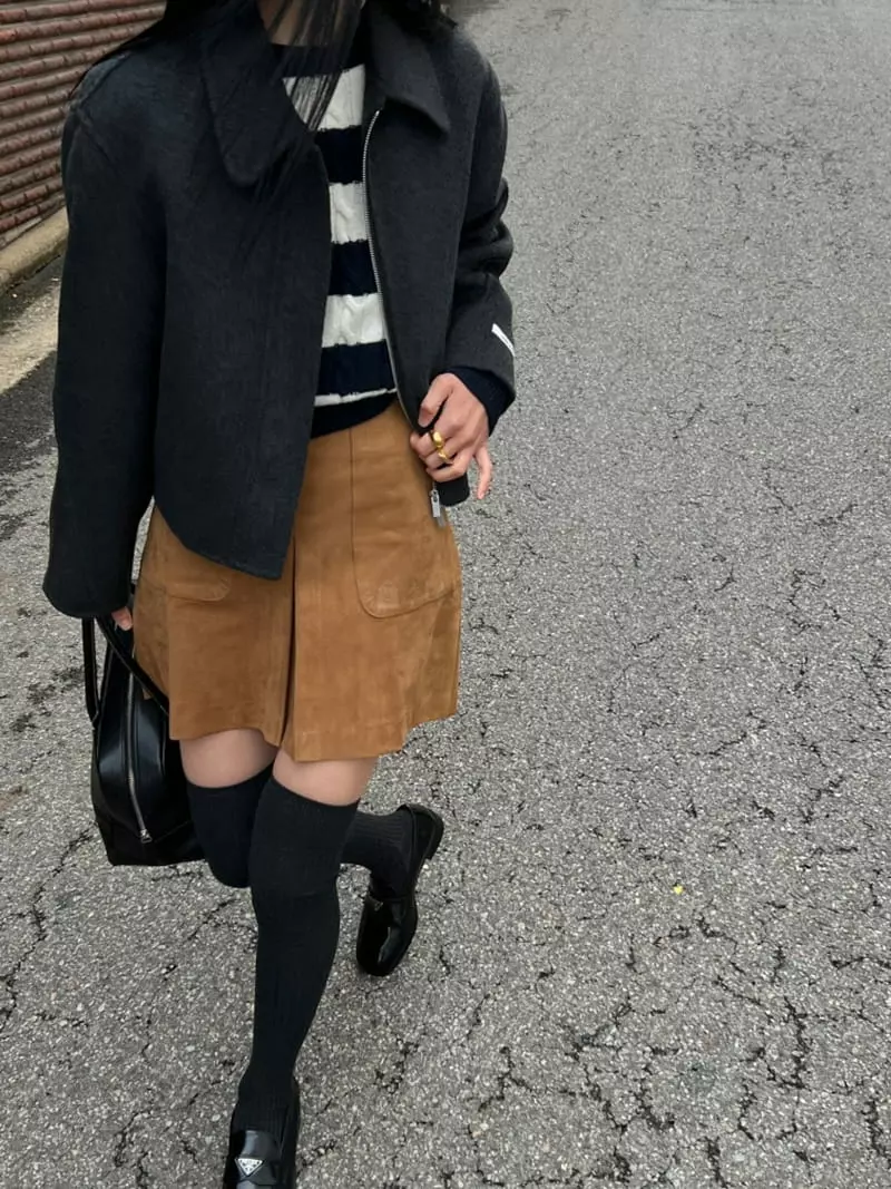 Better - Korean Women Fashion - #womensfashion - Liu Suede Skirt - 6
