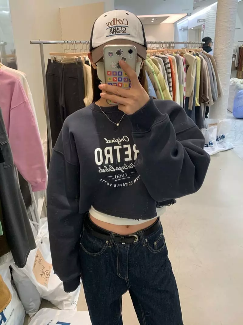 Better - Korean Women Fashion - #womensfashion - Retro Fleece Sweatshirt