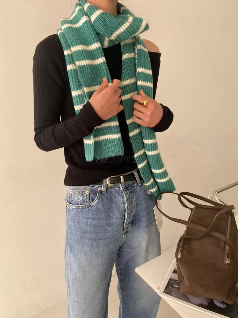Better - Korean Women Fashion - #womensfashion - Stripes Muffler