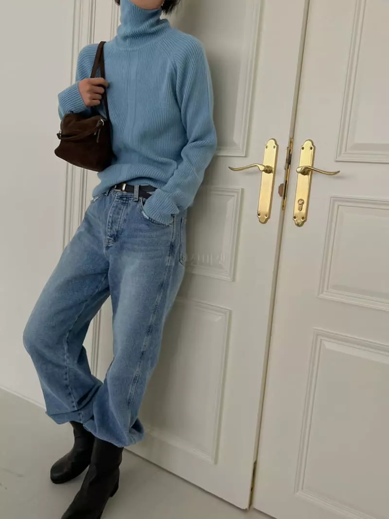 Better - Korean Women Fashion - #womensfashion - Saddle Turtleneck Knit Tee - 7