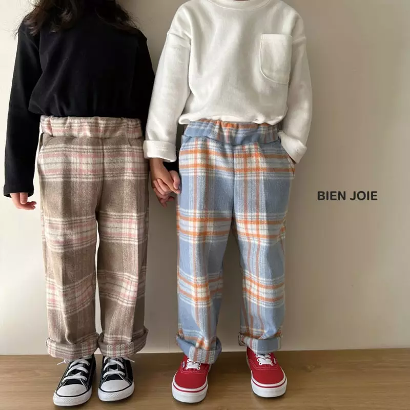 Bien Joie - Korean Children Fashion - #designkidswear - Lowen Check Pants - 9