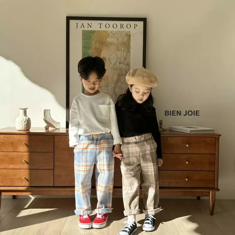 Bien Joie - Korean Children Fashion - #discoveringself - Lowen Check Pants - 10