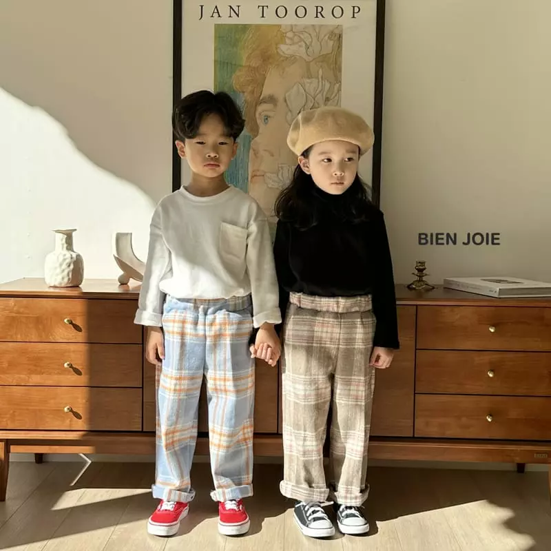 Bien Joie - Korean Children Fashion - #fashionkids - Lowen Check Pants - 11