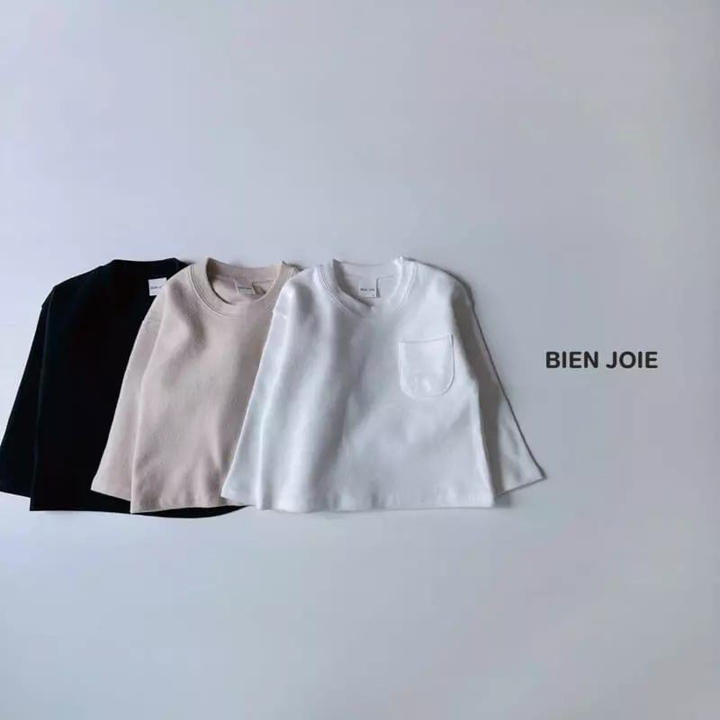 Bien Joie - Korean Children Fashion - #littlefashionista - Maroon Pocket Tee - 3