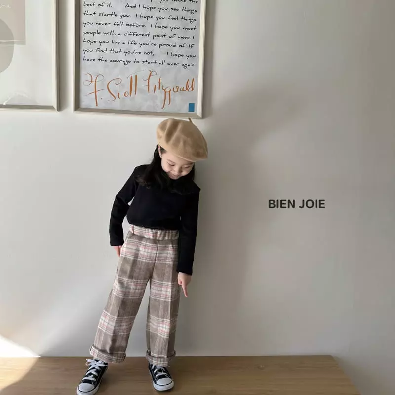 Bien Joie - Korean Children Fashion - #prettylittlegirls - Lowen Check Pants - 4