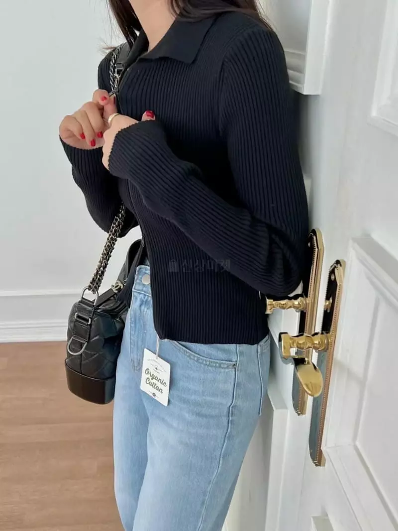 Binus - Korean Women Fashion - #momslook - Zipper Cardigan - 7