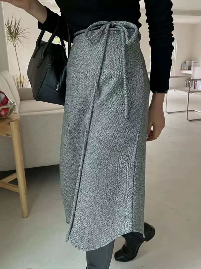Binus - Korean Women Fashion - #momslook - Wave Skirt - 9