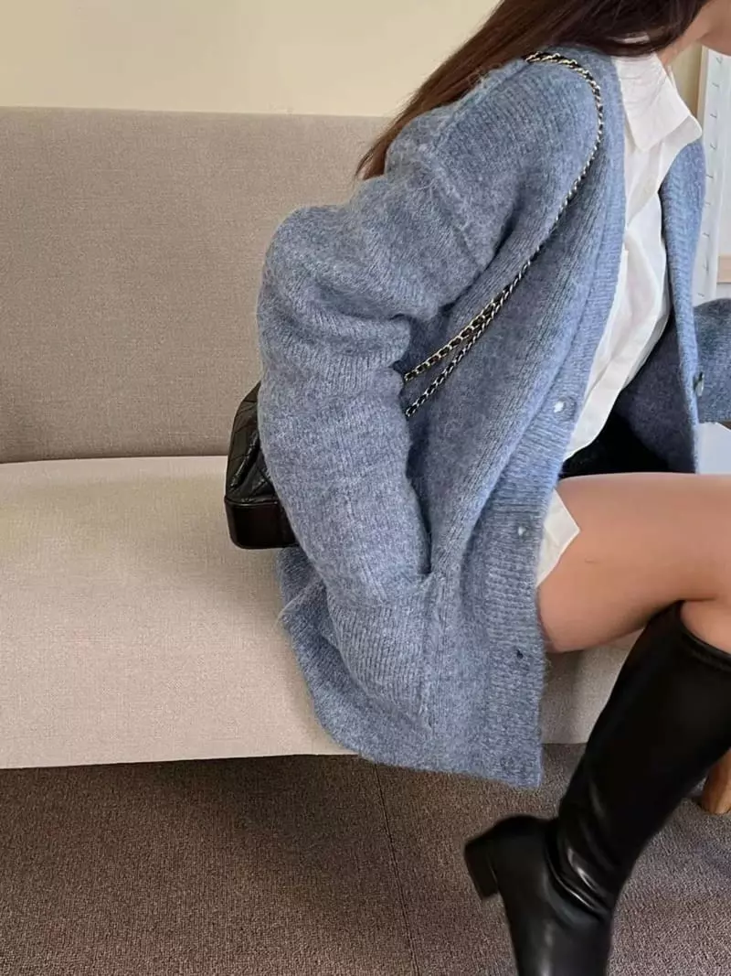 Binus - Korean Women Fashion - #momslook - Over Cardigan - 8