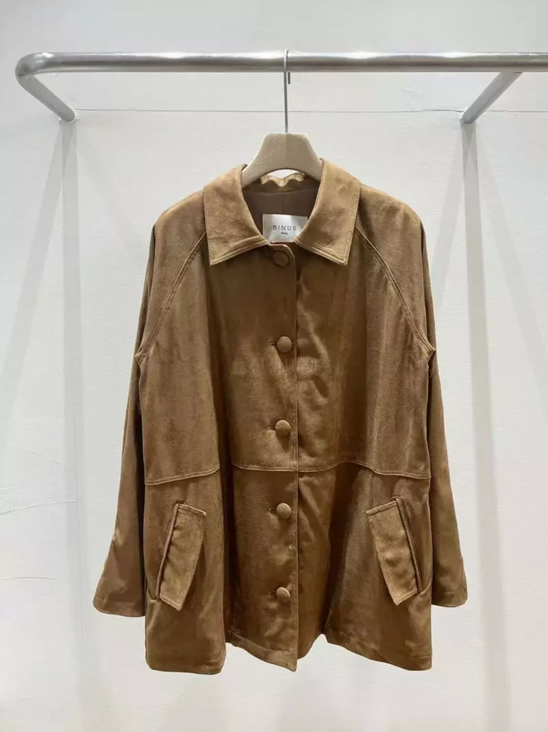 Binus - Korean Women Fashion - #momslook - Suede Jacket - 11