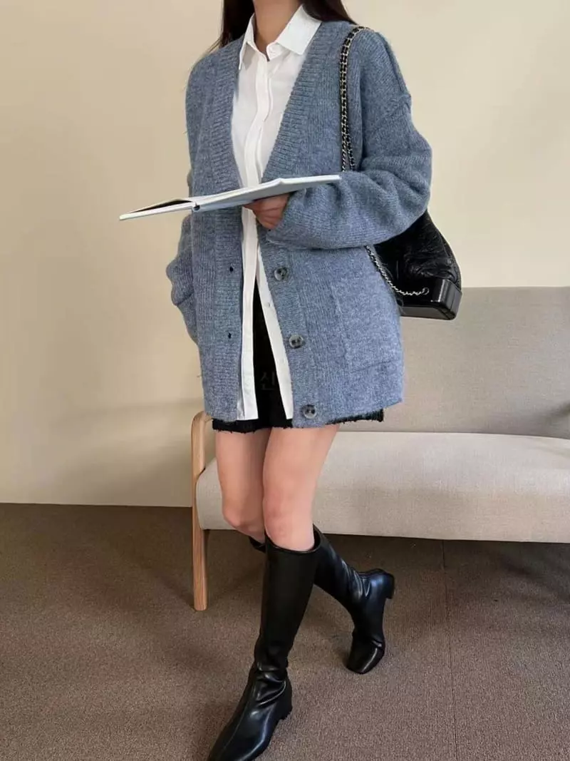 Binus - Korean Women Fashion - #womensfashion - Over Cardigan