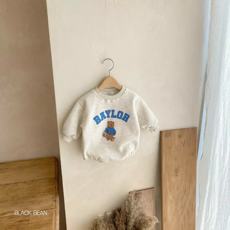 Black Bean - Korean Baby Fashion - #babyootd - Burnie Fleece Bodysuit