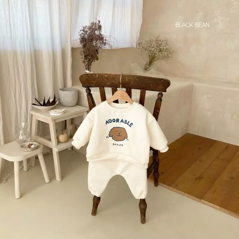 Black Bean - Korean Baby Fashion - #babyoutfit - Ggomi Fleece Bebe Set