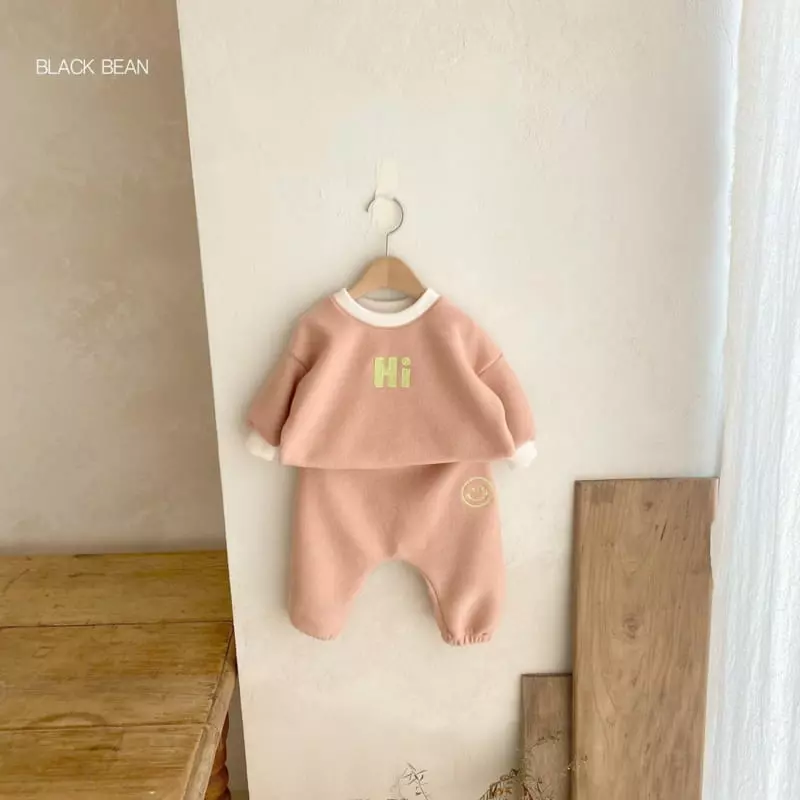 Black Bean - Korean Baby Fashion - #onlinebabyshop - Marlang Fleece Bebe Set - 5