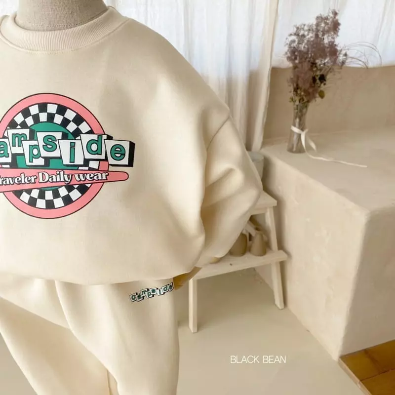 Black Bean - Korean Children Fashion - #childofig - Camp Fleece Top Bottom Set