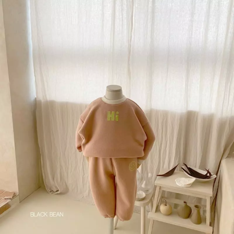 Black Bean - Korean Children Fashion - #discoveringself - Marlang Fleece Top Bottom Set - 6