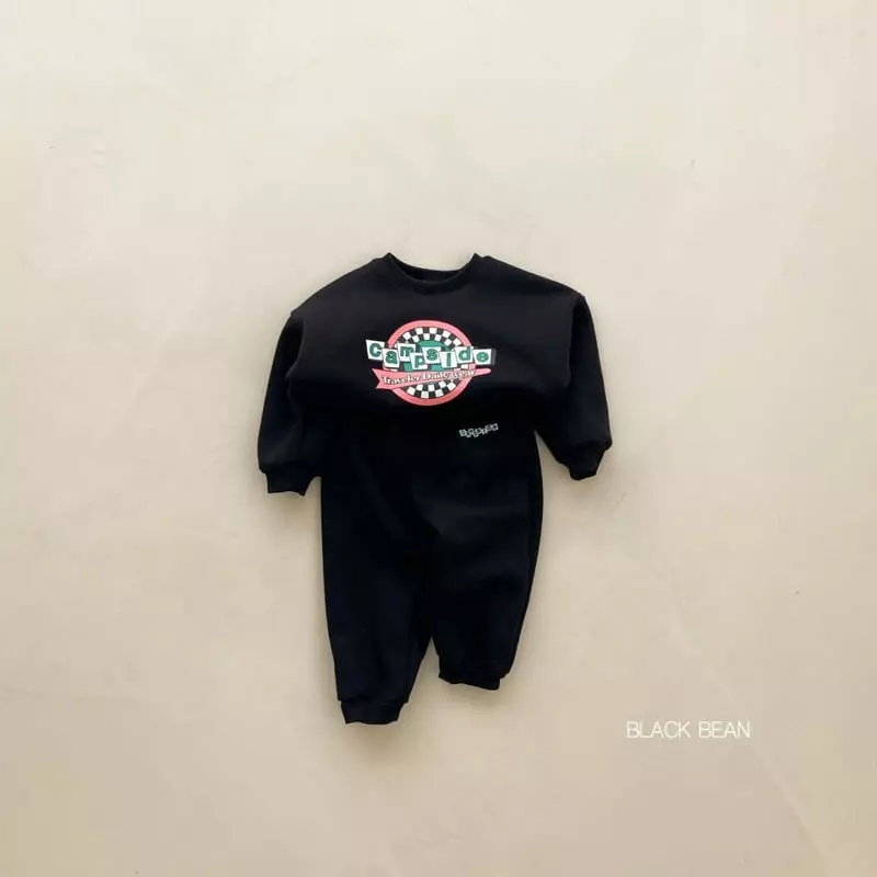 Black Bean - Korean Children Fashion - #fashionkids - Camp Fleece Top Bottom Set - 5