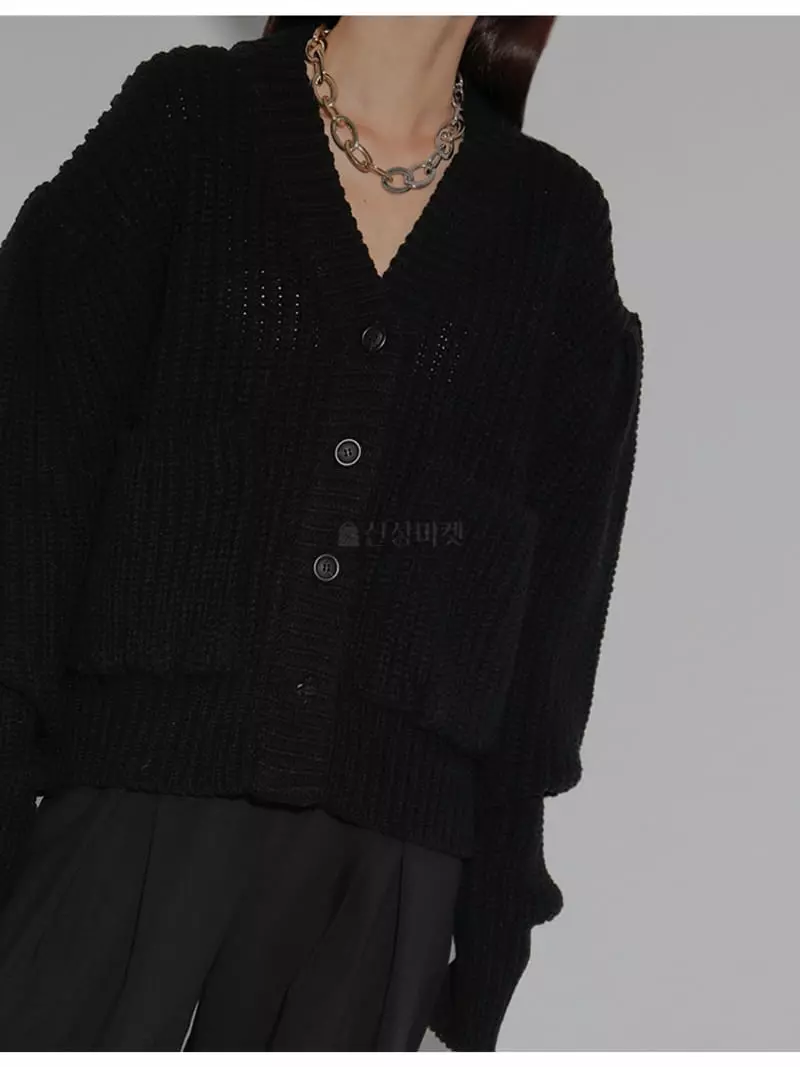 Black Fuchsia - Korean Women Fashion - #momslook - Hazzi Puff Cardigan - 3