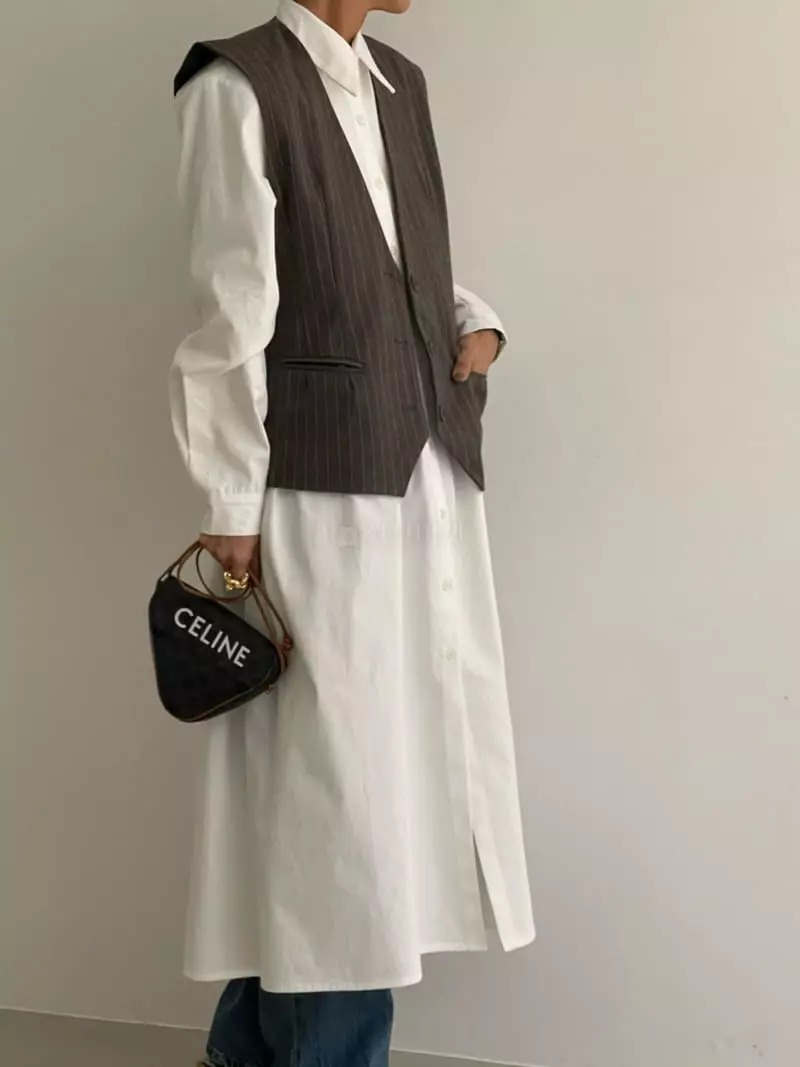 Black Fuchsia - Korean Women Fashion - #momslook - Stripes Vest - 8