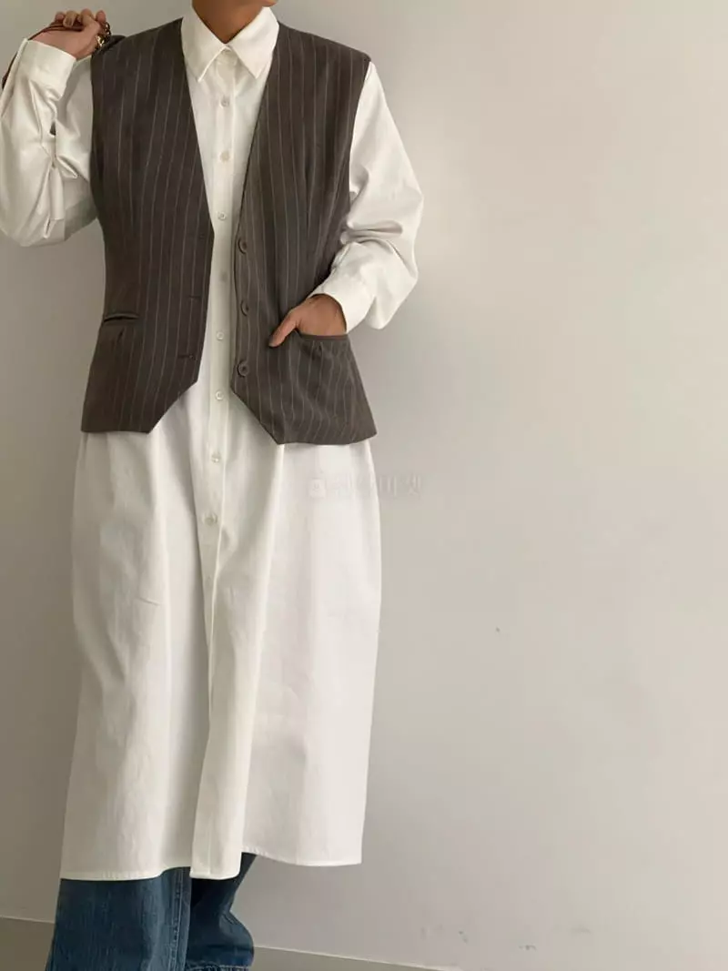 Black Fuchsia - Korean Women Fashion - #thelittlethings - Stripes Vest - 7