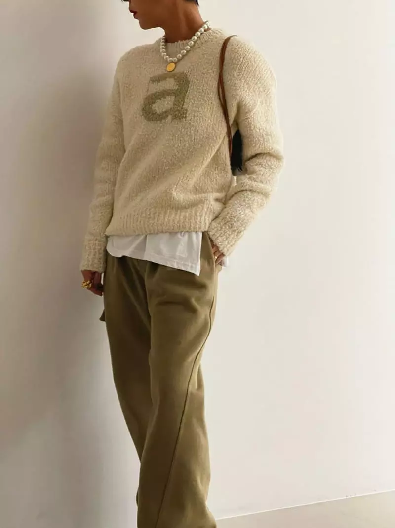 Black Fuchsia - Korean Women Fashion - #thelittlethings - A Round Knit Tee - 6