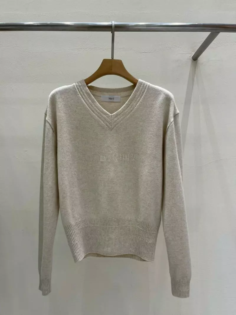 Blanc - Korean Women Fashion - #momslook - Collar V Knit Tee - 6