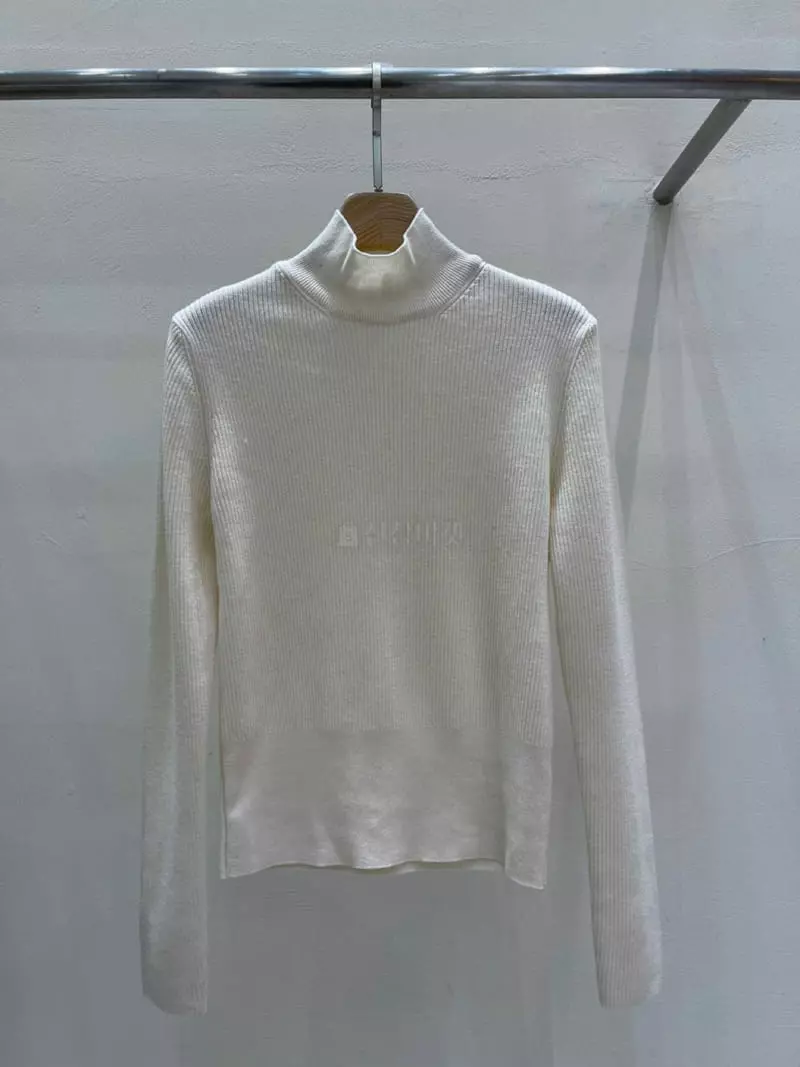 Blanc - Korean Women Fashion - #momslook - Half Turtleneck Knit Tee