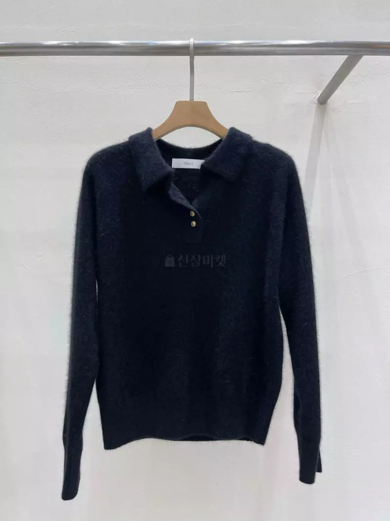 Blanc - Korean Women Fashion - #womensfashion - Collar V Knit Tee - 3