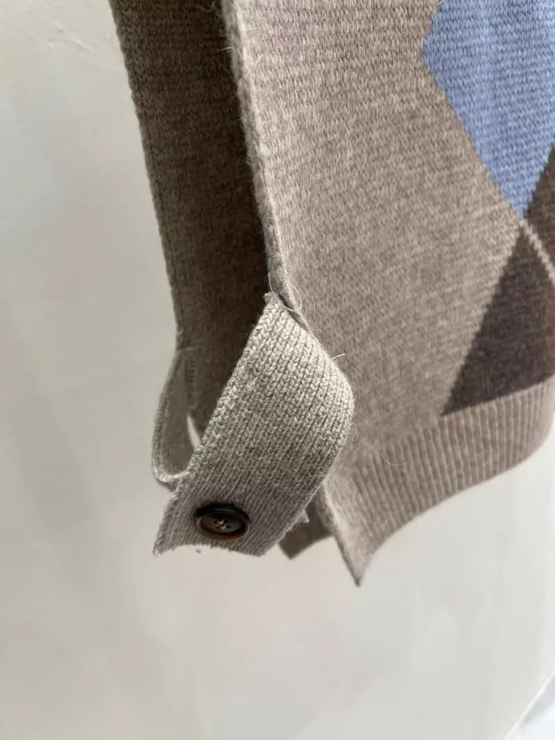 Blanc - Korean Women Fashion - #womensfashion - Argyle Vest - 5