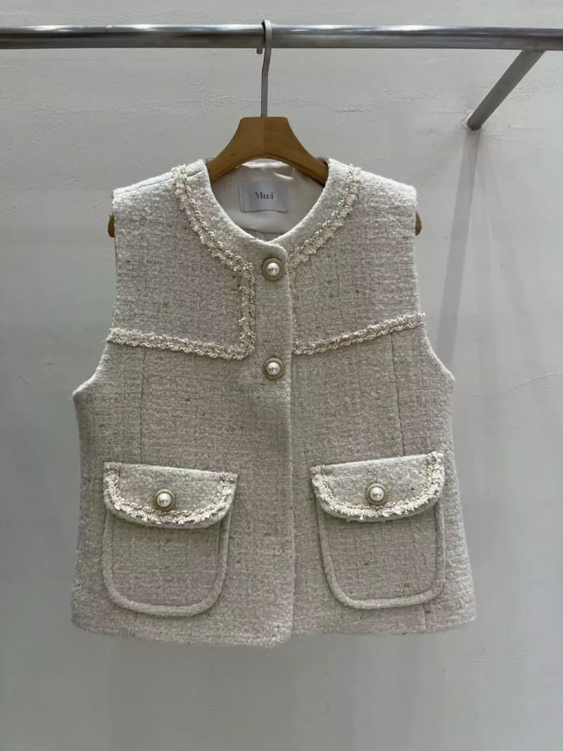 Blanc - Korean Women Fashion - #womensfashion - Shine Vest