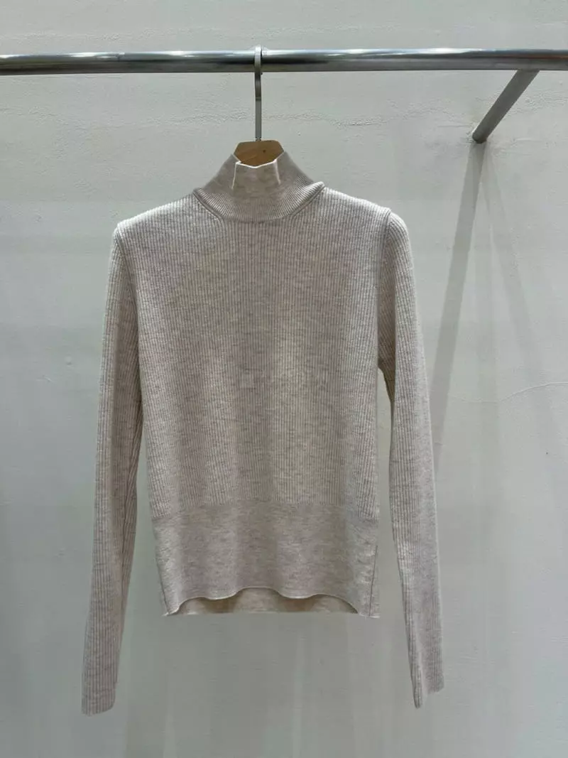 Blanc - Korean Women Fashion - #womensfashion - Half Turtleneck Knit Tee - 2