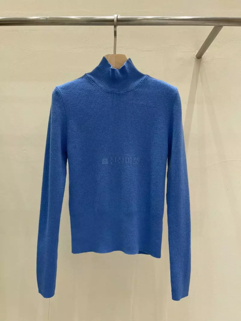 Blanc - Korean Women Fashion - #momslook - Half Turtleneck Knit Tee - 4