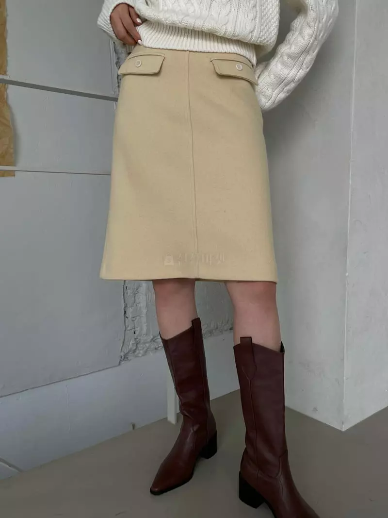 Bold - Korean Women Fashion - #restrostyle - Pocket Skirt