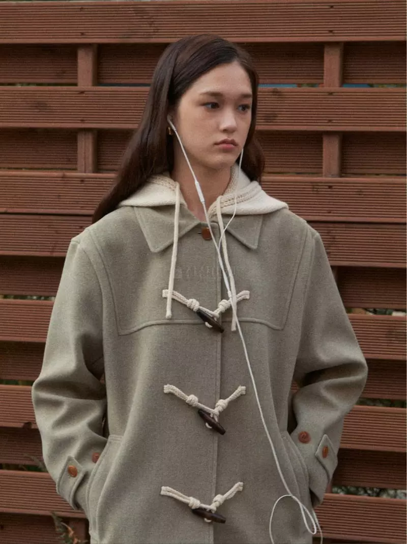 Bold - Korean Women Fashion - #womensfashion - Knit Hoody Coat