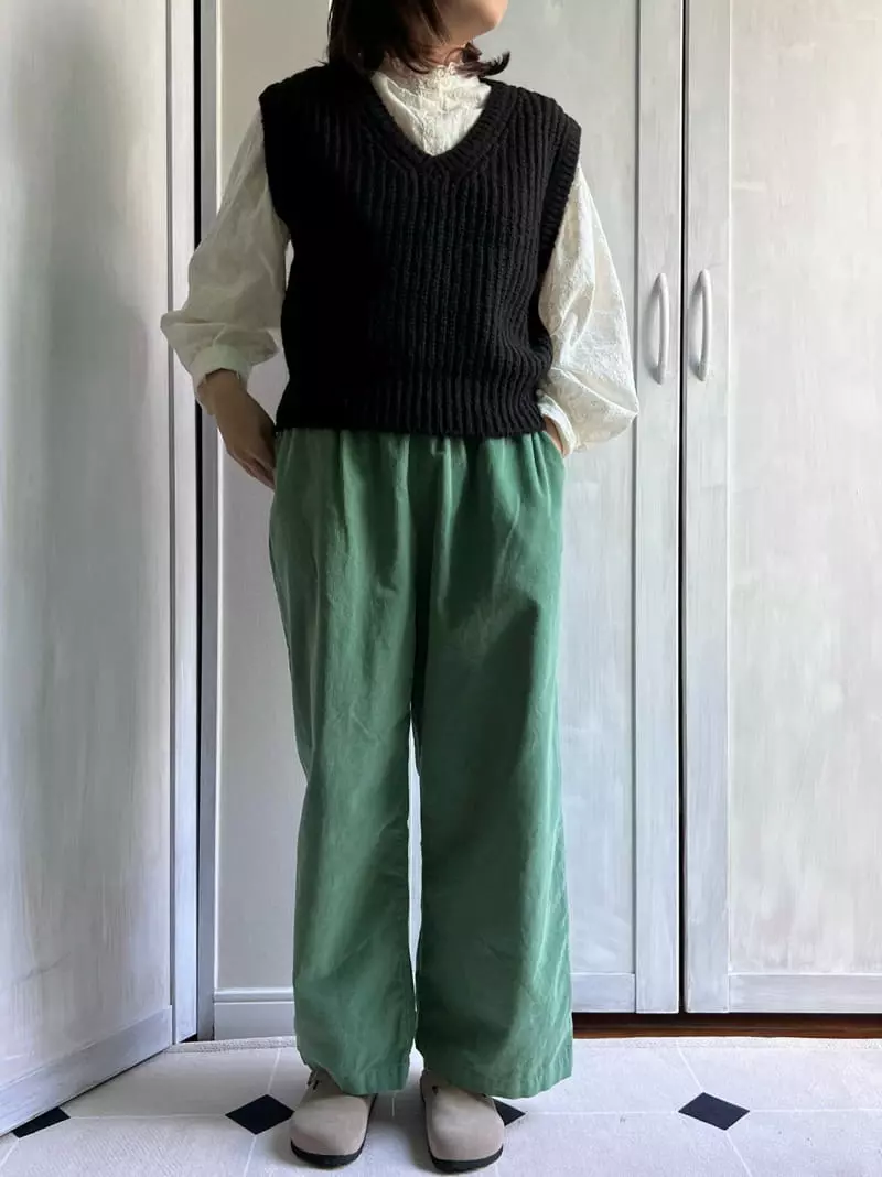 Bon Bon Butik - Korean Women Fashion - #vintagekidsstyle - Wide Pants Mom - 4
