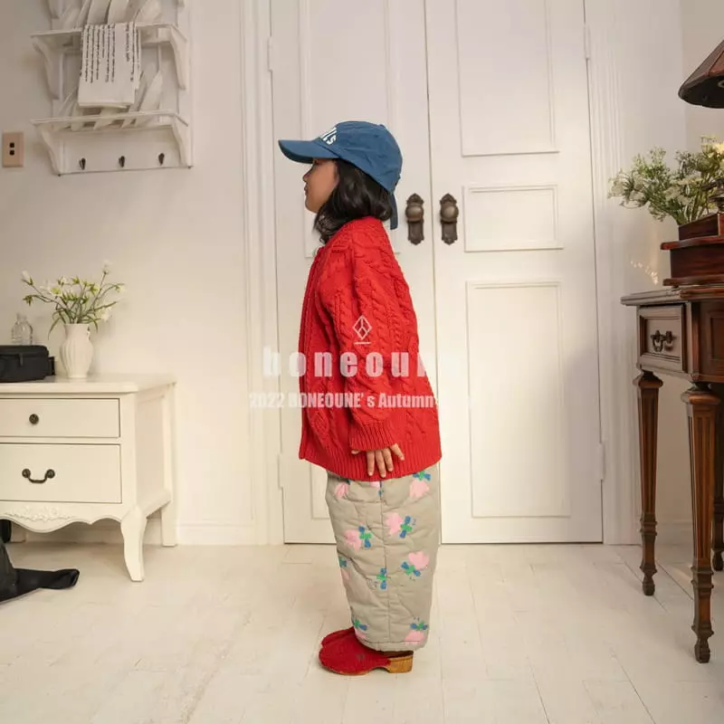 Boneoune - Korean Children Fashion - #kidzfashiontrend - Cable Knit Cardigan - 4