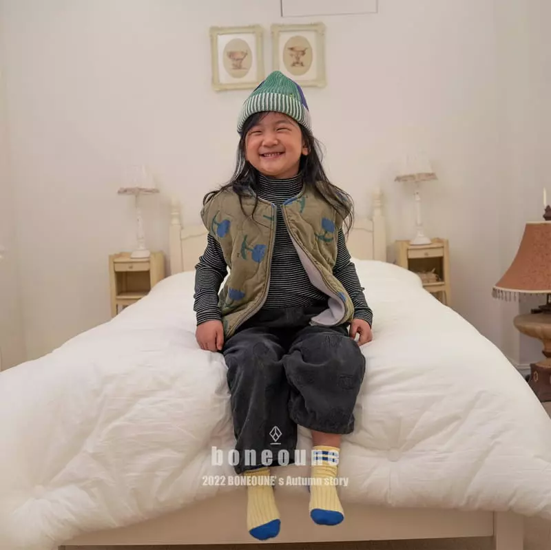 Boneoune - Korean Children Fashion - #kidsshorts - Lovely Quilting Vest - 3