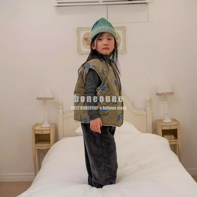 Boneoune - Korean Children Fashion - #kidsshorts - Lovely Quilting Vest - 4