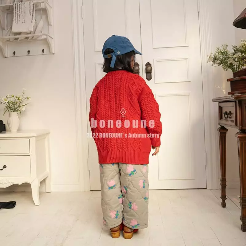 Boneoune - Korean Children Fashion - #kidsstore - Retro Flower Quilting Pants - 4