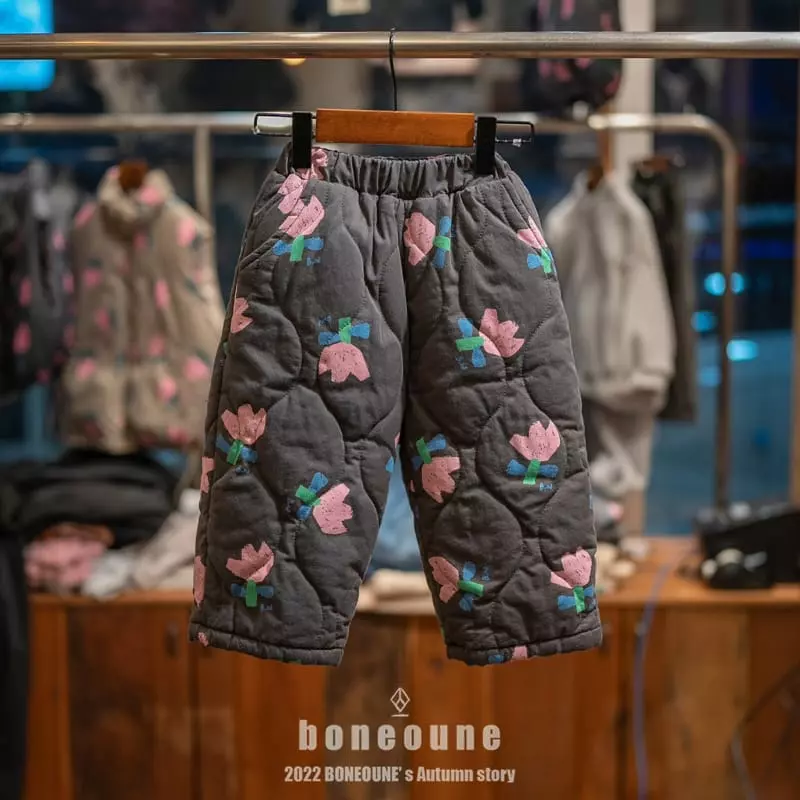 Boneoune - Korean Children Fashion - #littlefashionista - Retro Flower Quilting Pants - 6