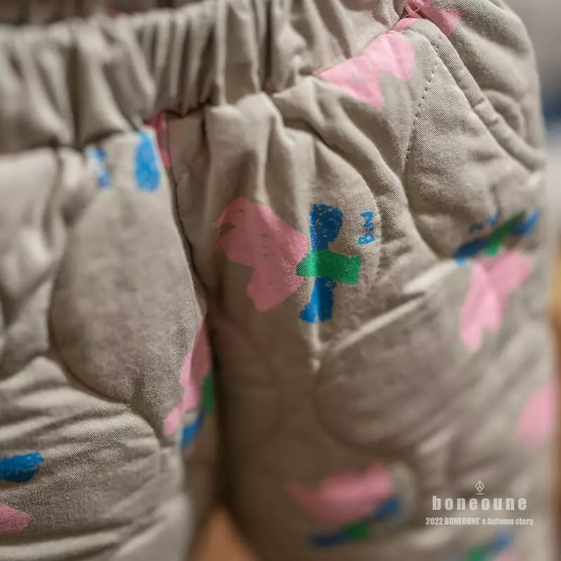 Boneoune - Korean Children Fashion - #minifashionista - Retro Flower Quilting Pants - 8