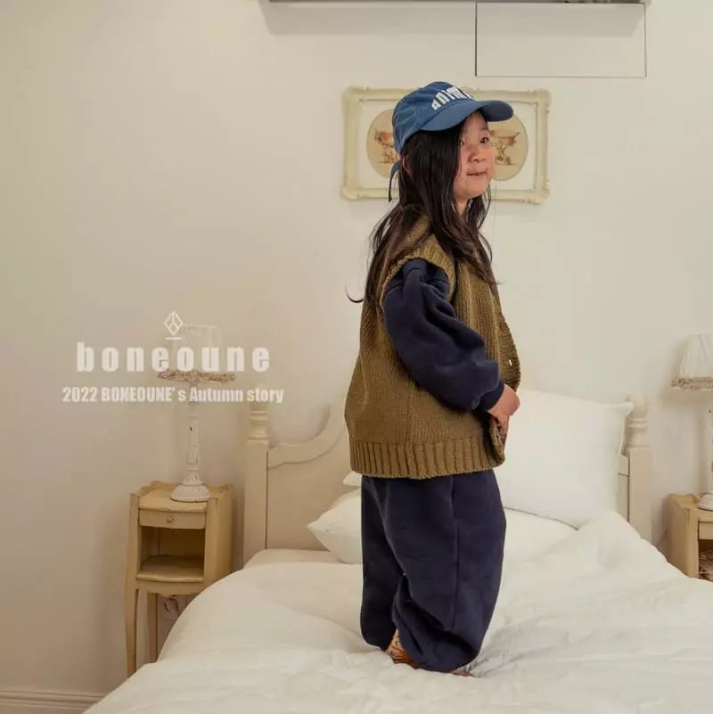 Boneoune - Korean Children Fashion - #stylishchildhood - Loose Knit Vest - 7