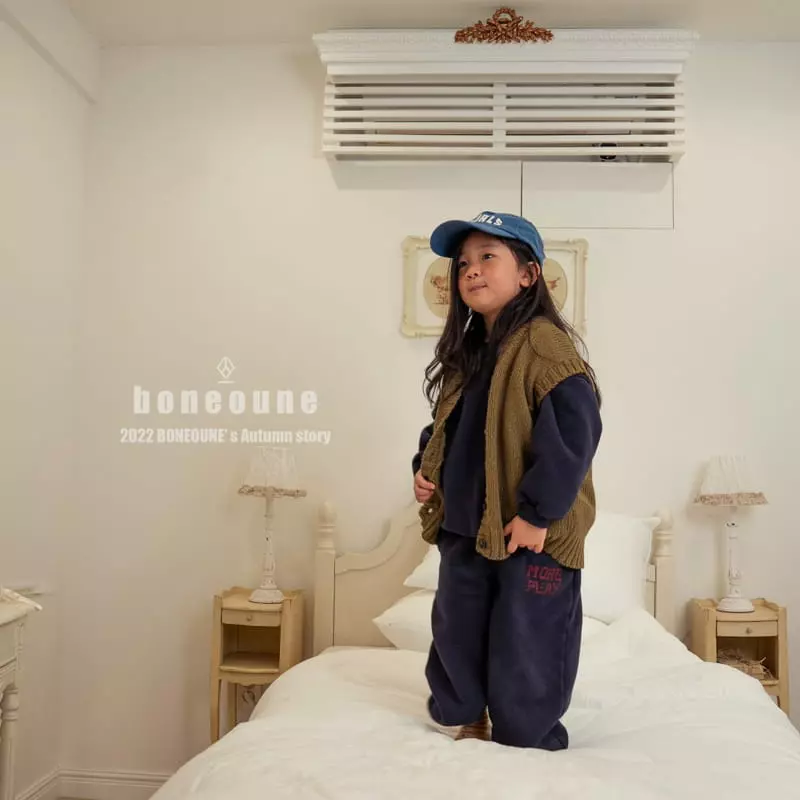 Boneoune - Korean Children Fashion - #toddlerclothing - Loose Knit Vest - 6