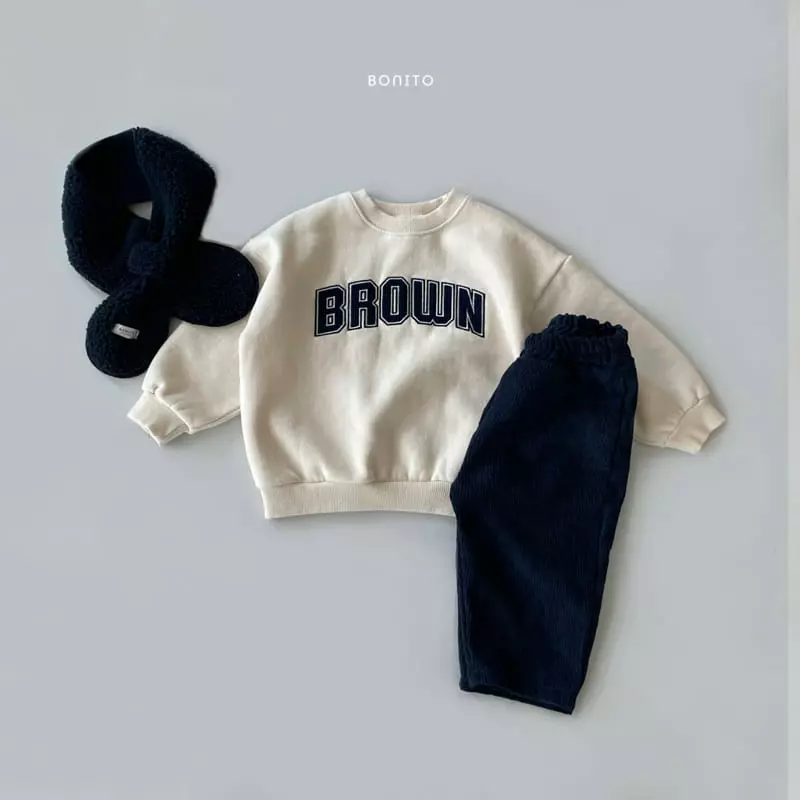 Bonito - Korean Baby Fashion - #babyfashion - Brown Sweatshirt Bebe - 6