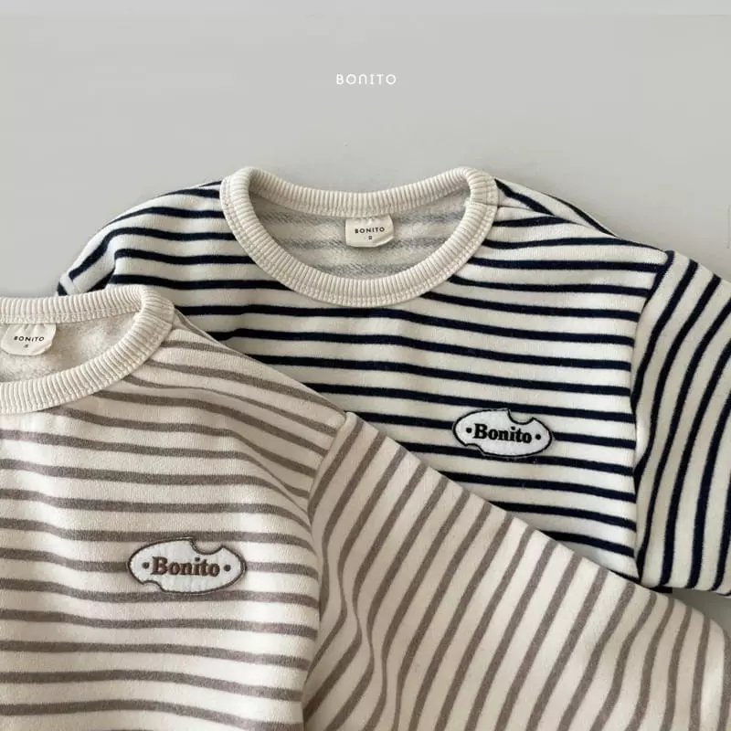 Bonito - Korean Baby Fashion - #babyfashion - Stripes Wapen Tee Bebe