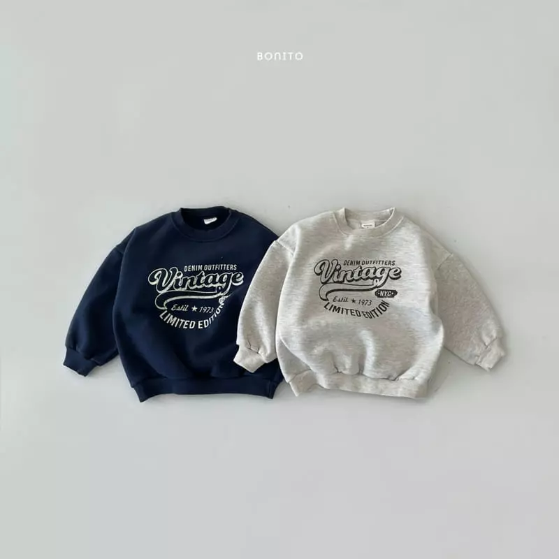 Bonito - Korean Baby Fashion - #babyfever - Vintage Sweatshirt Bebe