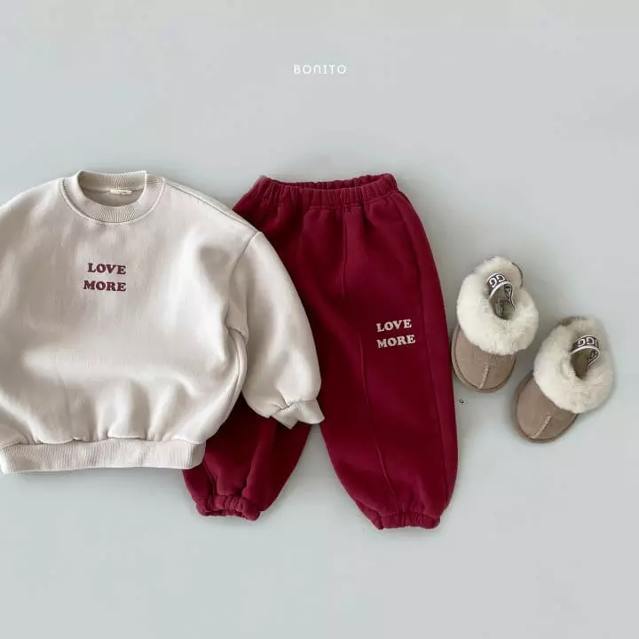 Bonito - Korean Baby Fashion - #babyfever - Love More Top Bottom Set Bebe - 10