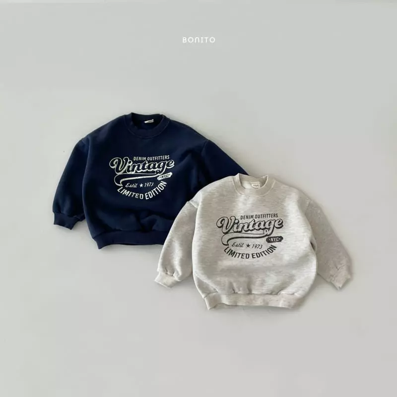 Bonito - Korean Baby Fashion - #babygirlfashion - Vintage Sweatshirt Bebe - 2