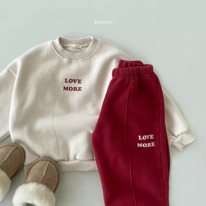 Bonito - Korean Baby Fashion - #babylifestyle - Love More Top Bottom Set Bebe - 12