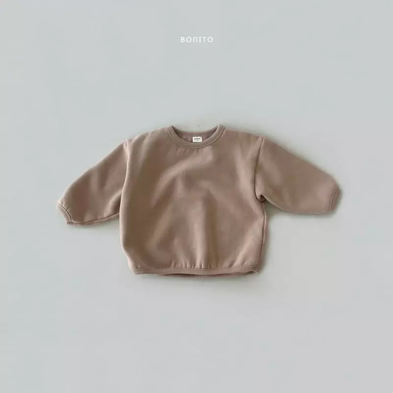 Bonito - Korean Baby Fashion - #babyootd - Fleece Piping Tee Bebe - 2